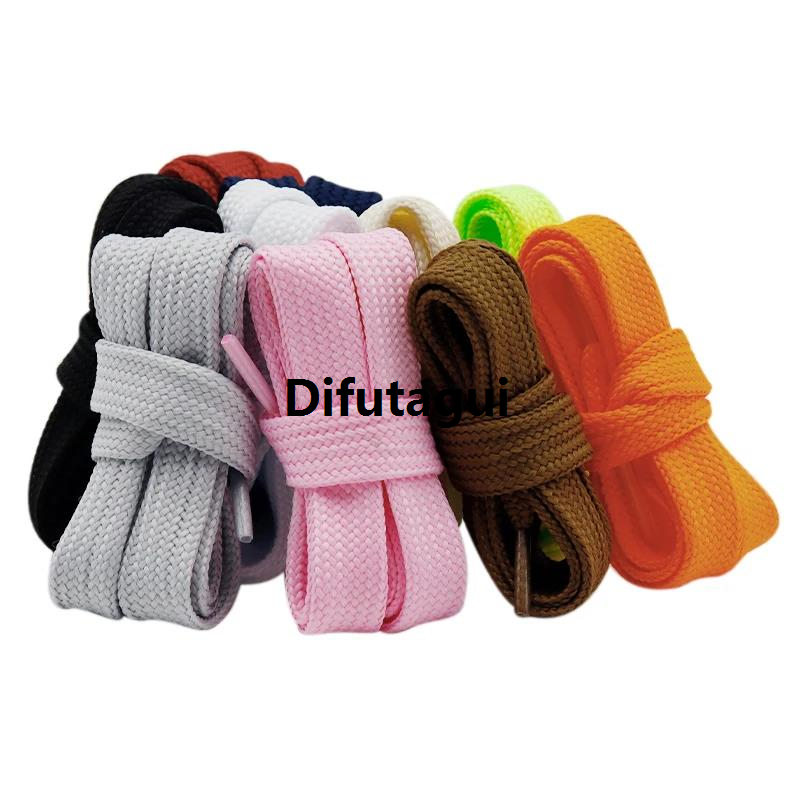 Difutagui Special Offer Coolstring 18mm Double Layer Polyester Fat Flat Shoelaces Portable Cord Solid Color Wide Tape for Adults Kids Canvas Boots Premium Laces