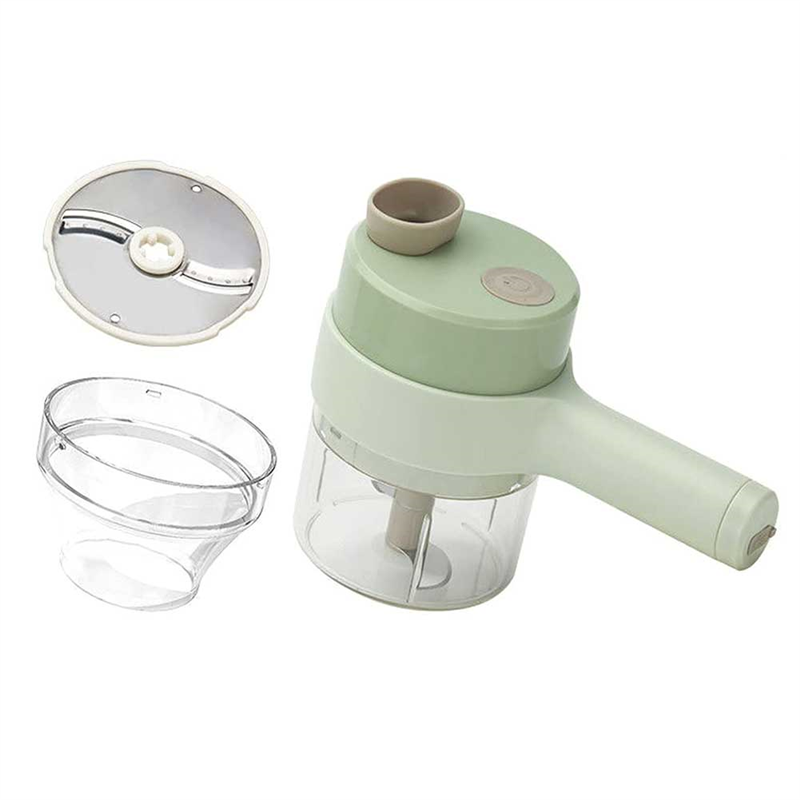 NAMUNY 4 in 1 Handheld Electric Vegetable Cutter Set Mini Wireless Electric Garlic Mud Masher Food Choppers and Dicers