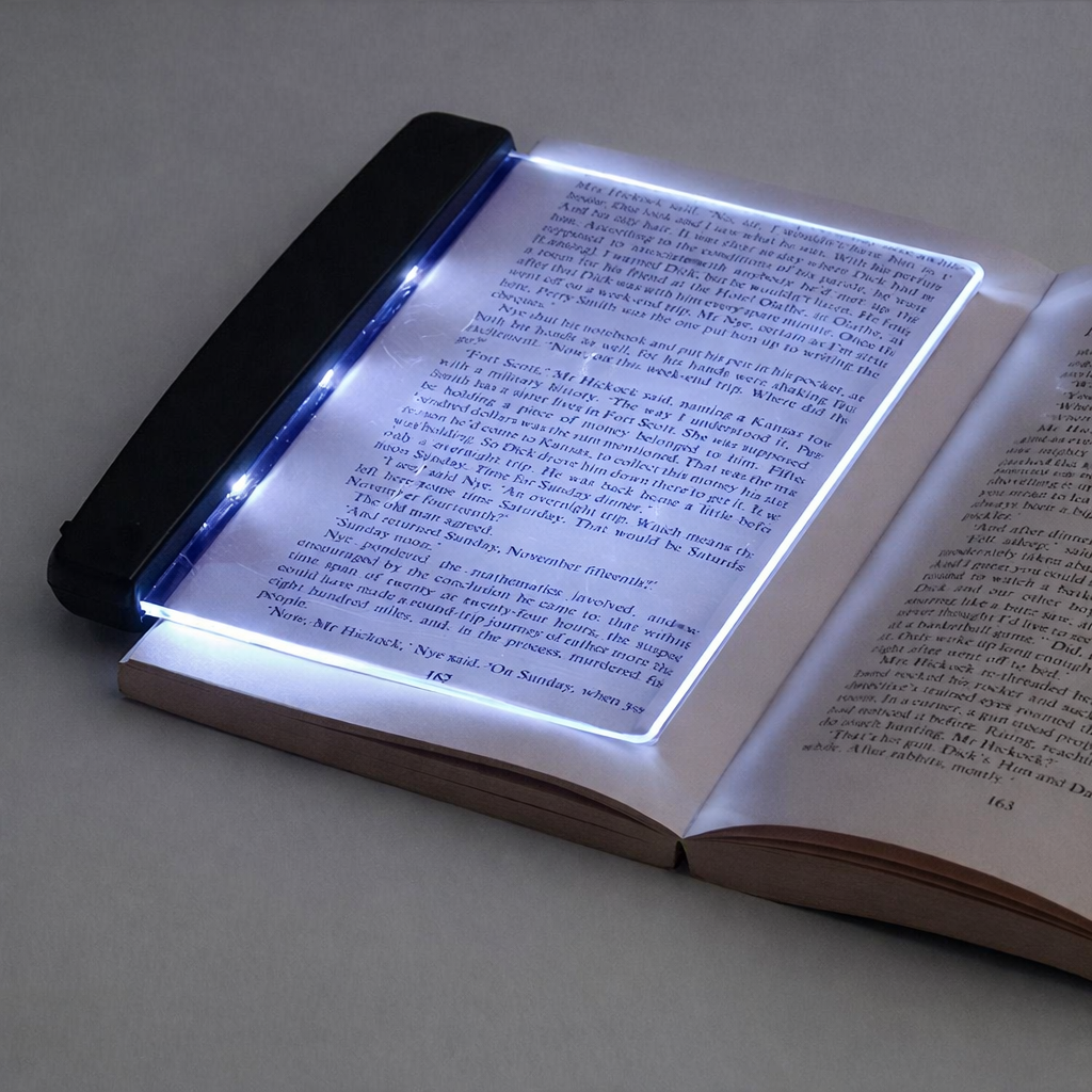 LED Book Reading Light Panel | Night Vision Book Light Panel | Eye Care Reading Lamp | Portable, Lightweight, Travel-Friendly & Adjustable Brightness