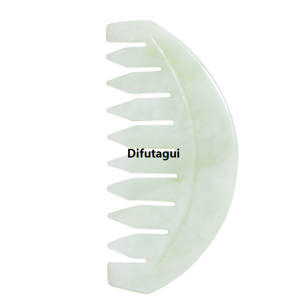 Difutagui Natural Scalp Massage Comb Retro Jade Meridian Circulation Comb Profesional Anti-static Hair Treatment Brushes for Men Women Hair Care Tool