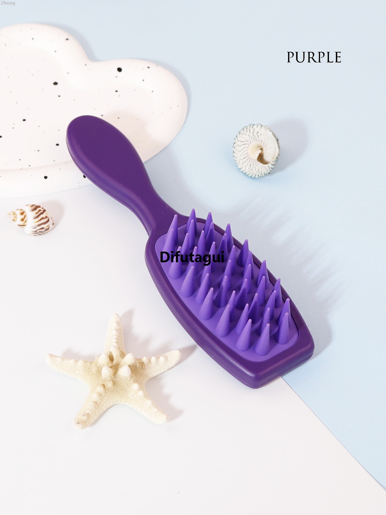 Difutagui Zheng , shampoo brush head handle shampoo brush, silicon High Luxury Quality 1PCS long rubber scalp massage comb massager