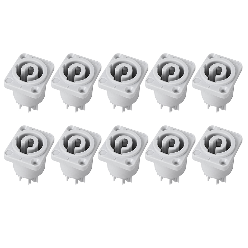 Powercon Connector 3 Pins 20A 250V Power Speaker Panel Socket,Grey