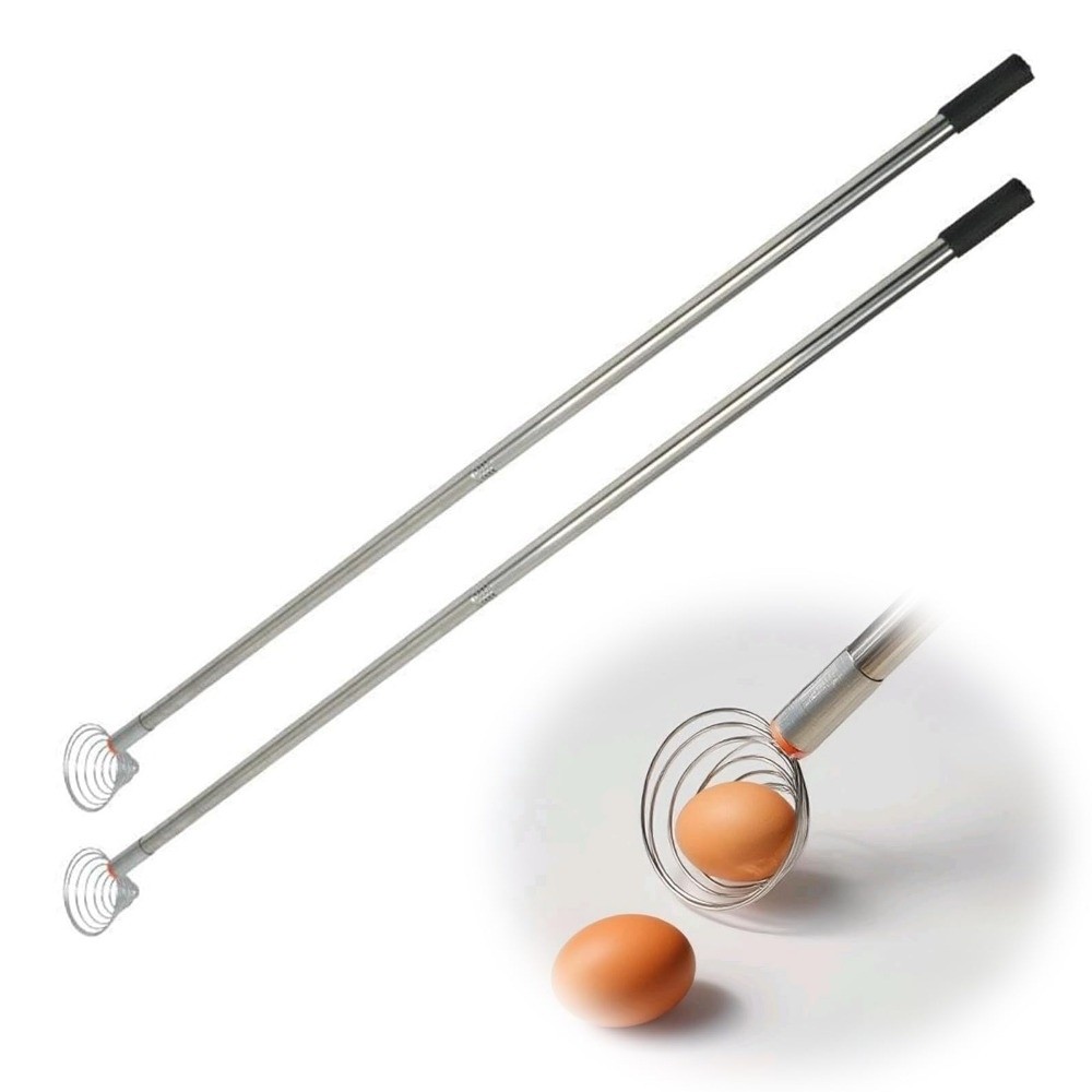 New Stainless Steel Egg Picking Artifact Adjustable Portable Egg Grabber Removable Fruit Picker Farm