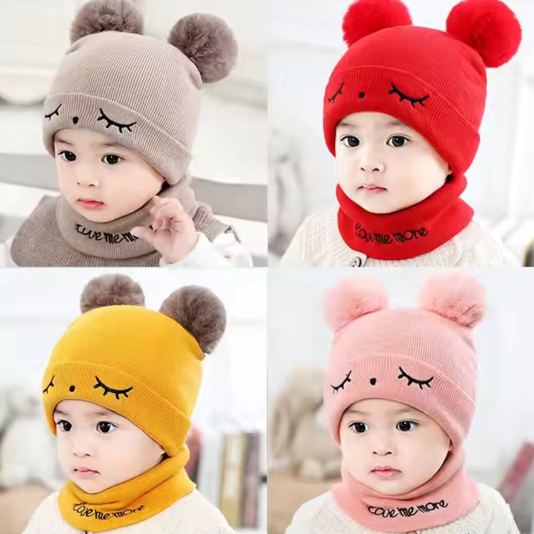 Baby Winter Hat With Scarf