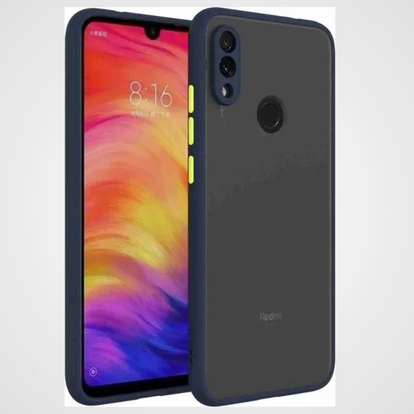 Redmi Note 7 Cover With Camera Protection Smoke Transparent Shock Proof Phone Back Cover Case