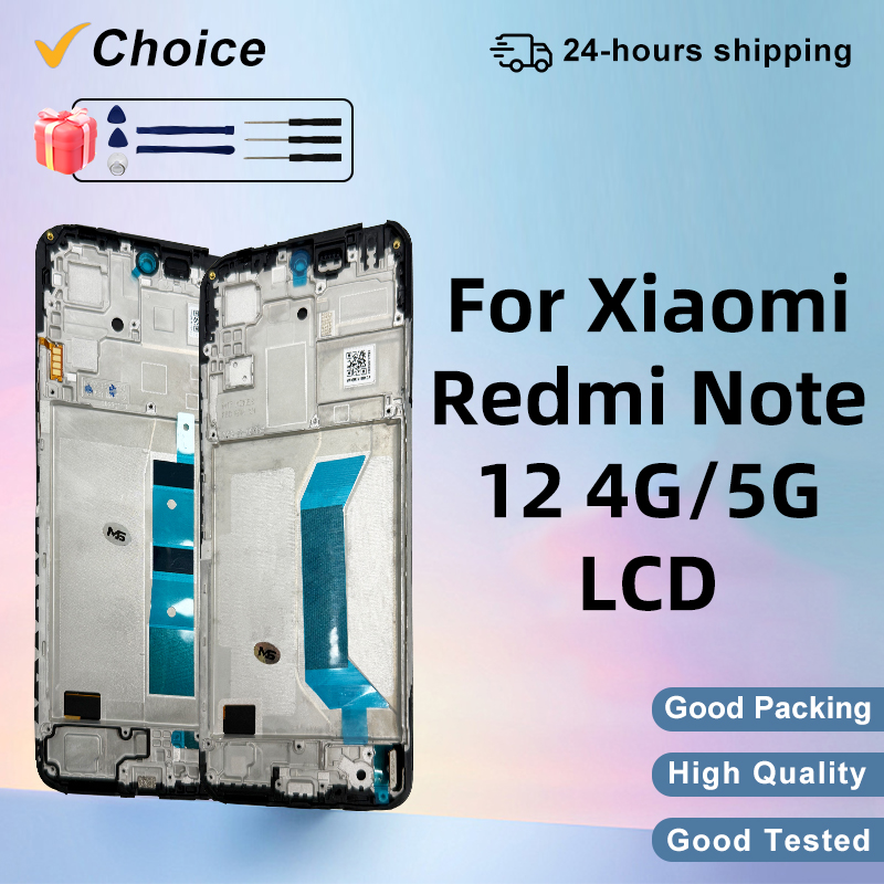 HOT Choice AMOLED For Xiaomi Redmi Note 12 4G LCD Display 23021RAAEG Touch Screen Digitizer For Redmi Note 12 5G Display 22111317I