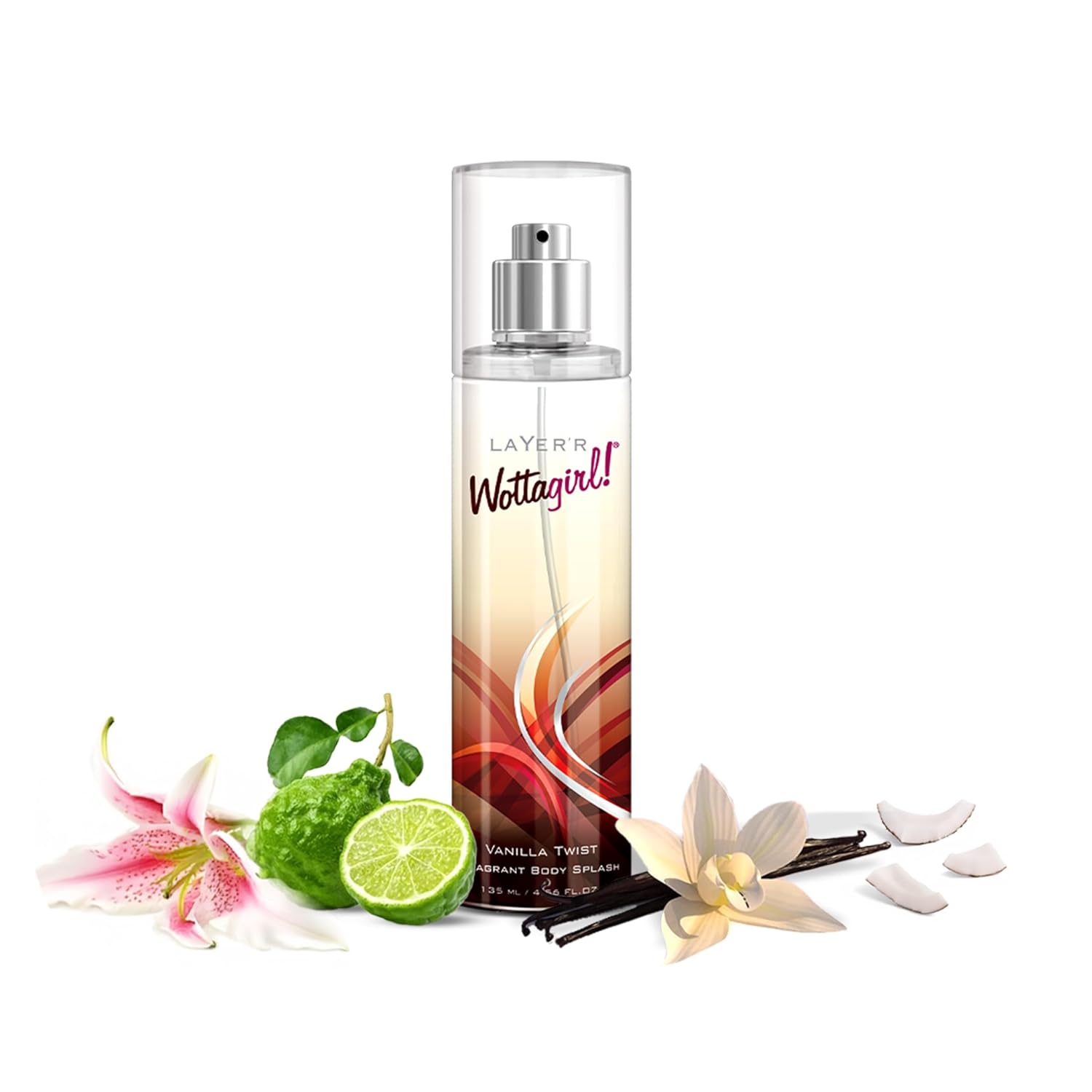 Layer Wottagirl Vanilla Twist Fragrant Body Splash 135 ml Wattagirl Vanilla Perfume