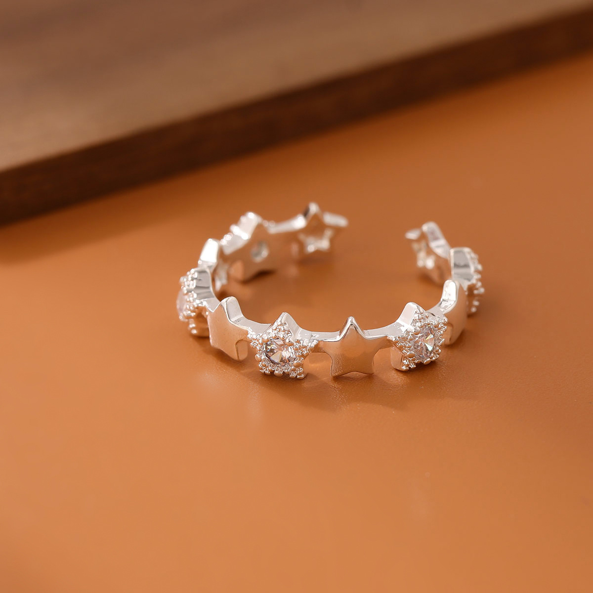【Special offer】Korean fashion small fresh diamond stars personality temperament open ring women