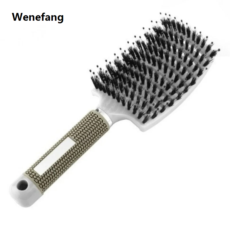 Wenefang Scalp Massage Comb Bristle Nylon Baby Wet Curly Hairbrush Barber Shop Accessories Baby Hair Brush Baby Comb