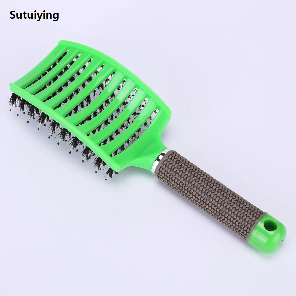 Sutuiying Hot Magic handle comb salon hair styling tool anti static massage Luxury hair brush tangle detangle shower massage hairbrush comb
