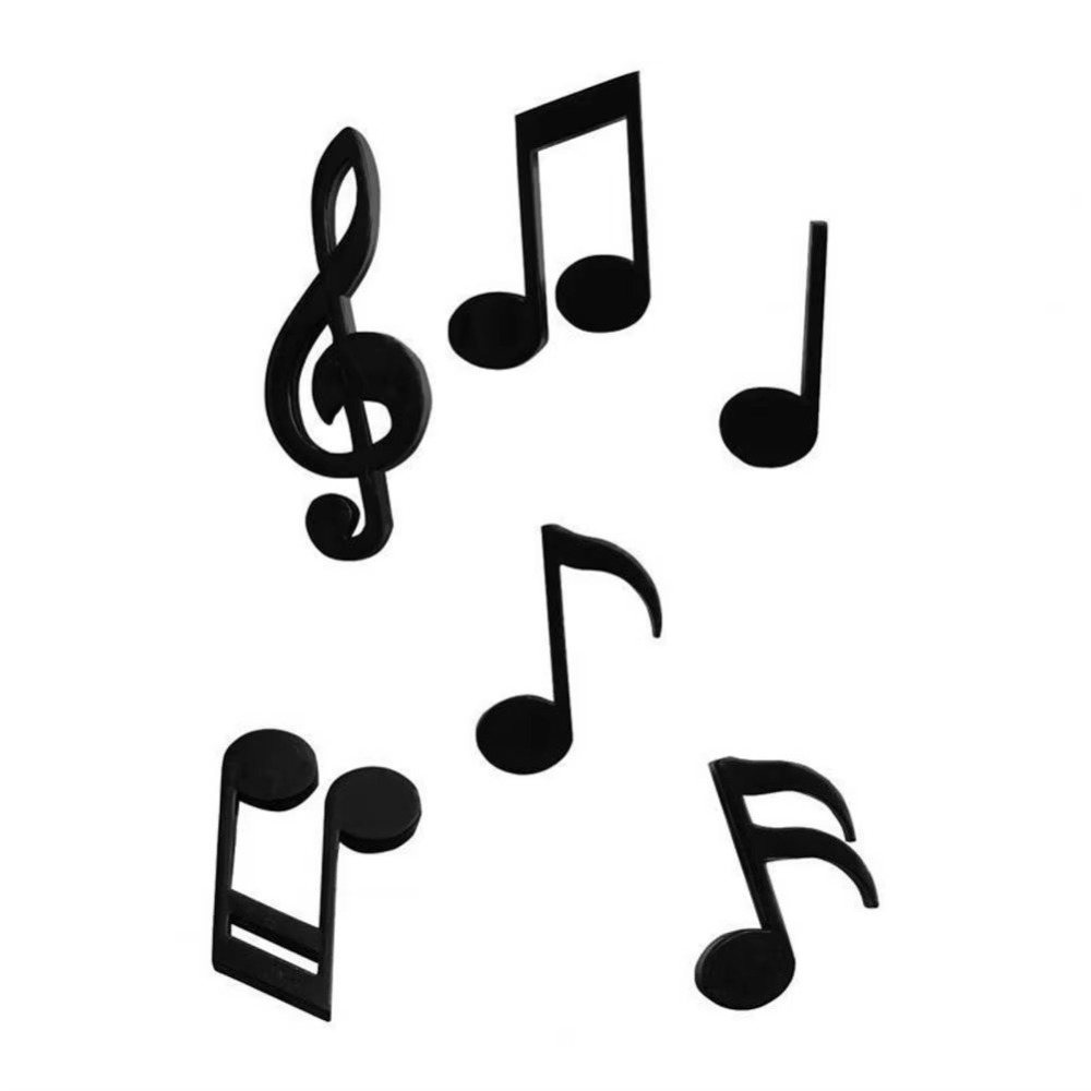 6pcs High Quality Musical Note Fridge Magnets Gift 6pcs Set Memo Magnets Plastics 3D Music Fridge Magnet Decorative