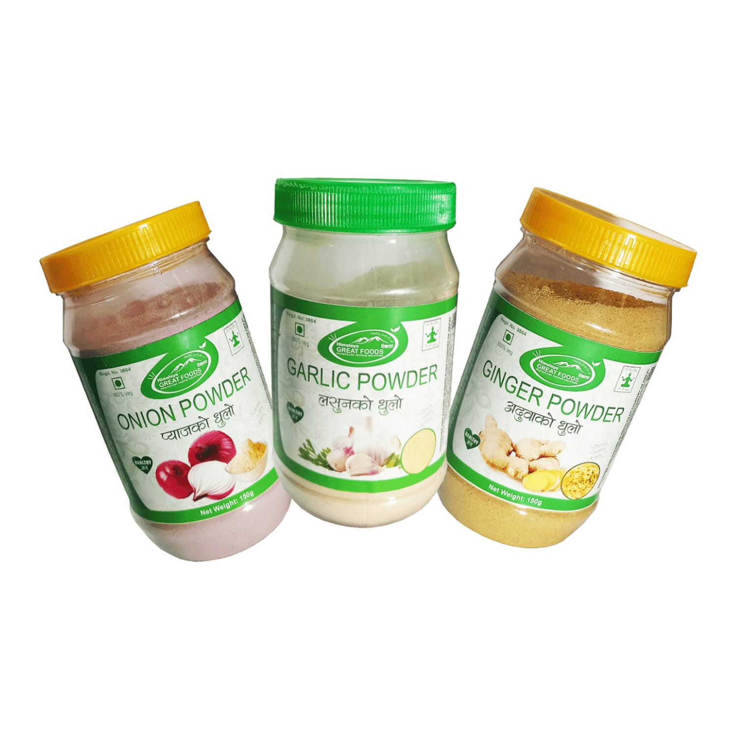 Himalaya Great Foods Ginger 150G / Garlic 150G / Onion 150G Combo Pack