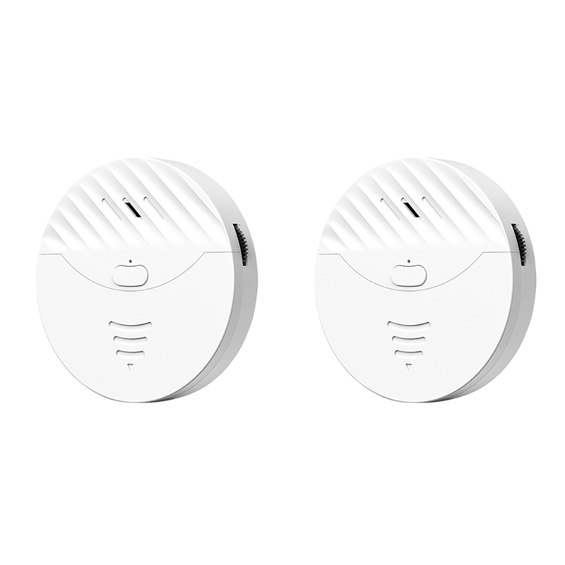 JINMY 2X Tuya Smart WiFi Alarm Door and Window Vibration Sensor Security Protection Alert Works with Alexa, Smart Life(White)