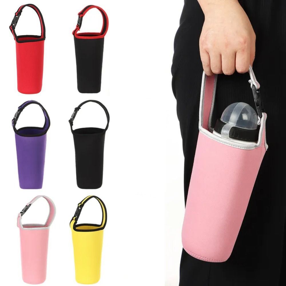 Bag Neoprene Anti-Hot Cup Sleeve With Carrying Handle Protective Water Bottle Holder Insulated Tumbler Carrier Outdoors