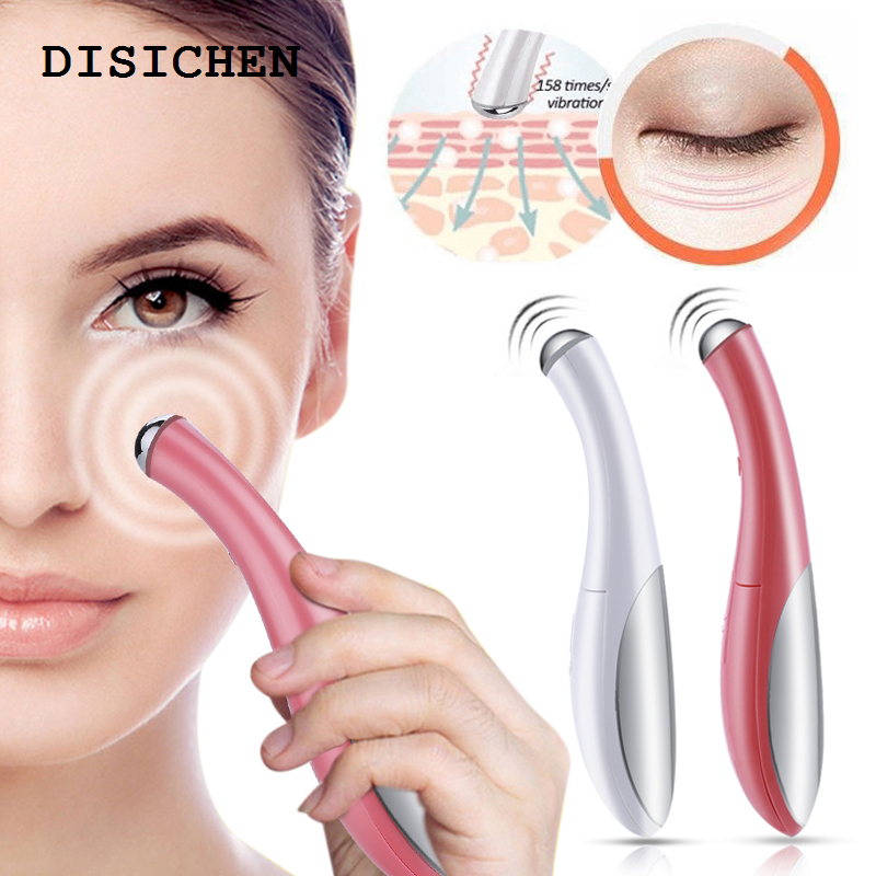 DISICHEN Hot Selling Mini Electric Eye Face Massager Anti-Ageing Wrinkle Dark Circle Pen Removal Rejuvenation Beauty Care Portable Pen
