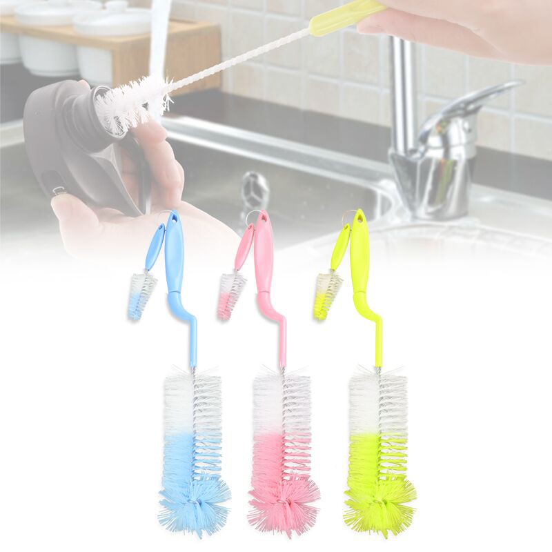 Mumlove Bottle Brush - 360 Degree Cleaning for Baby Bottles, Two Tone Sponge