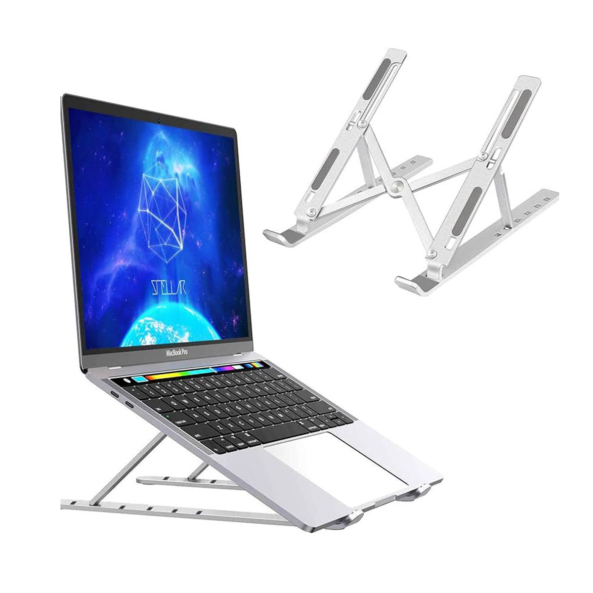 Aluminum Alloy 6-Level Adjustable Laptop Stand for 10 to 17 Inches