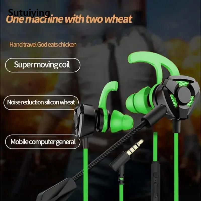 Sutuiying 2025 Headset Gamer Headphones Wired Earphone Gaming Earbuds With Mic For Pubg PS4 CSGO Casque Phone Tablet Laptop Universal Game