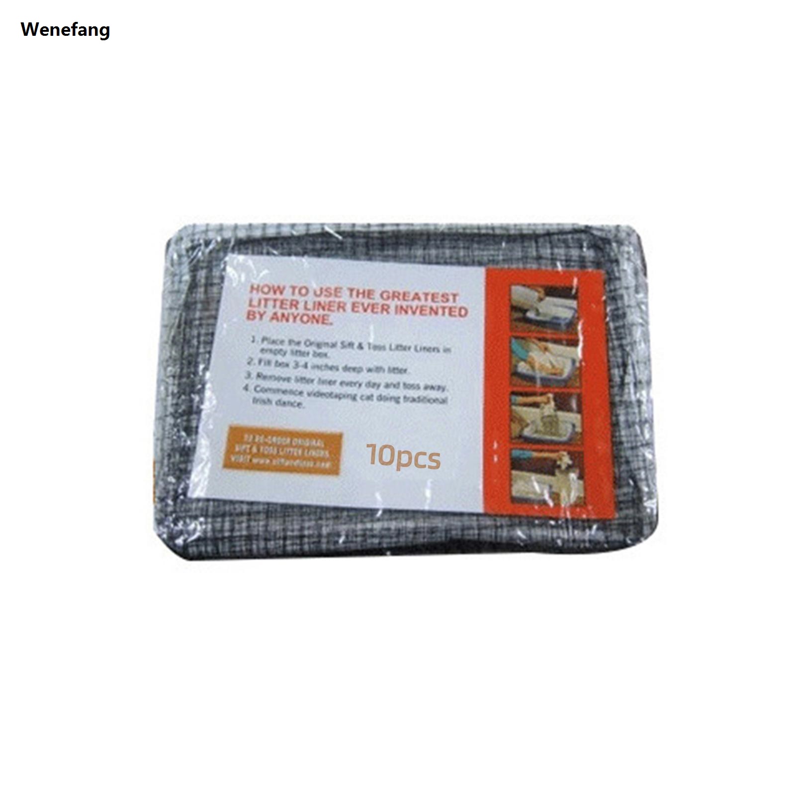 Wenefang DESCENTE Clumped Cat Litter Disposal 10-pack Reusable Cat Litter Box Liners Heavy Duty Sifting Pet Litter Bags for Easy Poop Cleaning Convenient Durable Solution for Cat Litter Mesh Bag