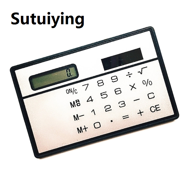 Sutuiying Small Basic Standard Calculator Solar Powered Calculator with 8 Digit Clearly Display and Sensitive Button for Business