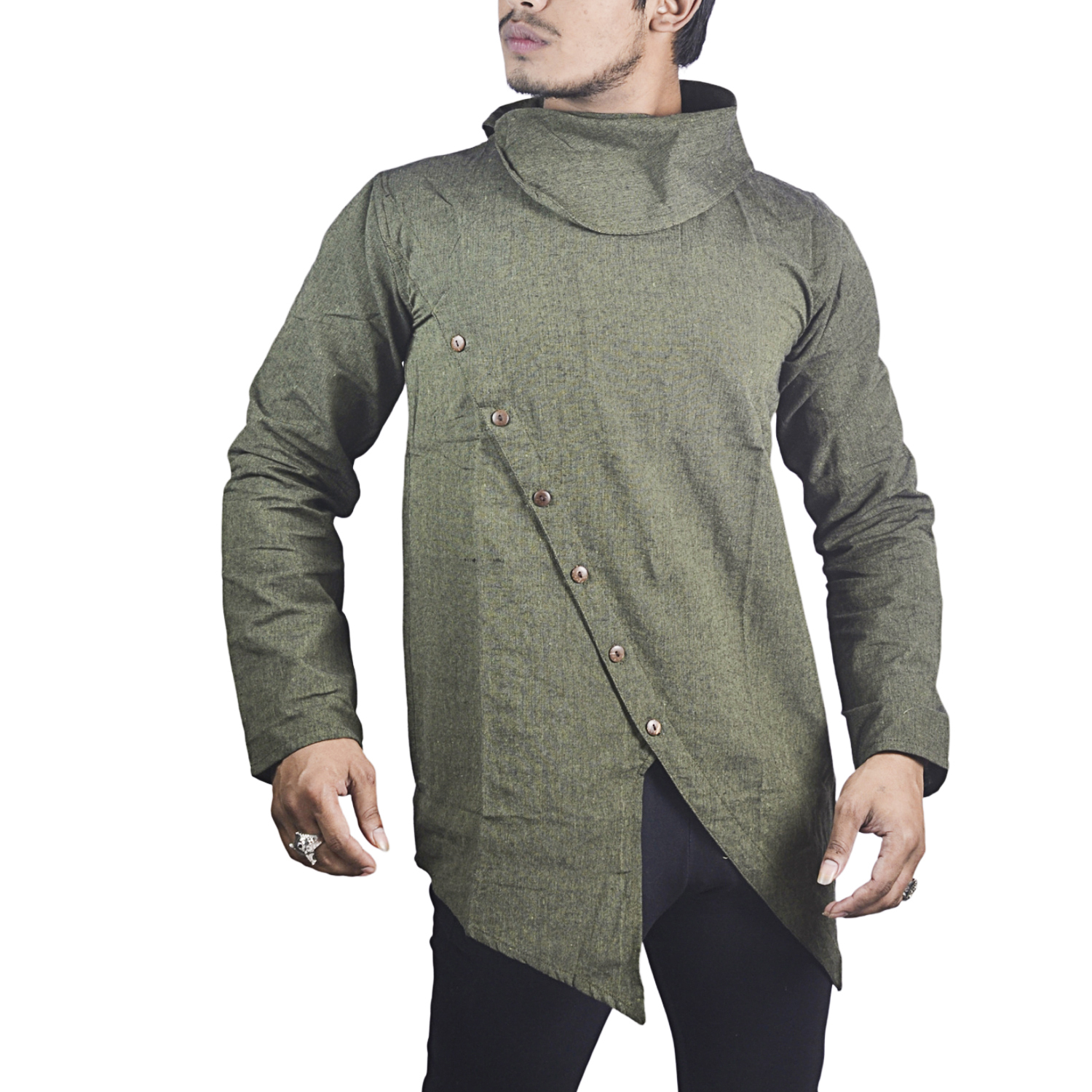 Green Full Sleeve Korean Style Shirts Summer-Wear - Fashion | Shirts For Men | Men's Wear | Summer Shirts |