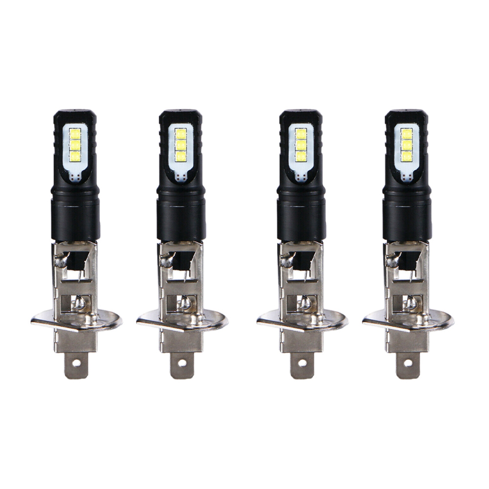 FORIDE 4X H1 6000K Super Bright White 6000LM DRL LED Headlight Bulb Kit High-Beam