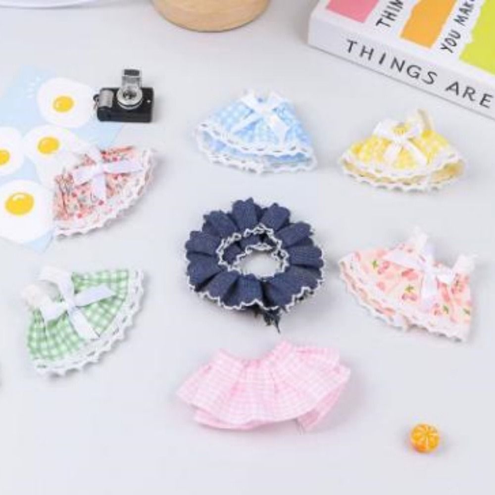 High Quality Cute Doll Lovely Clothes 6 Styles DIY Accessories Plush Dolls Clothes Fashion Dresses Skirt for 10~15cm Cotton Doll/EXO Idol Dolls Clothes Decoration
