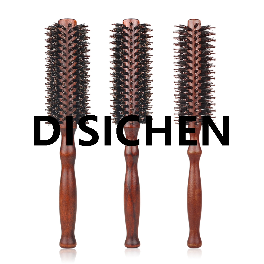 DISICHEN Special VOCOSTE Professional Hair Roller Round Combs Wood Handle Bristle Hair Comb Hairdressing Combs Round Curling Brush Styling Tools