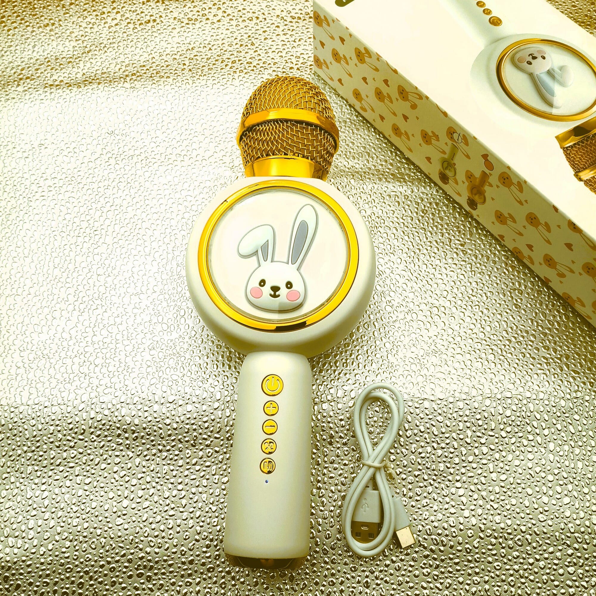 TWS Bluetooth-compatible Karaoke Microphone Wireless silencer/magic sound Microphone TF Speaker Sing Mic For Children Lovely Gift (X - 6)