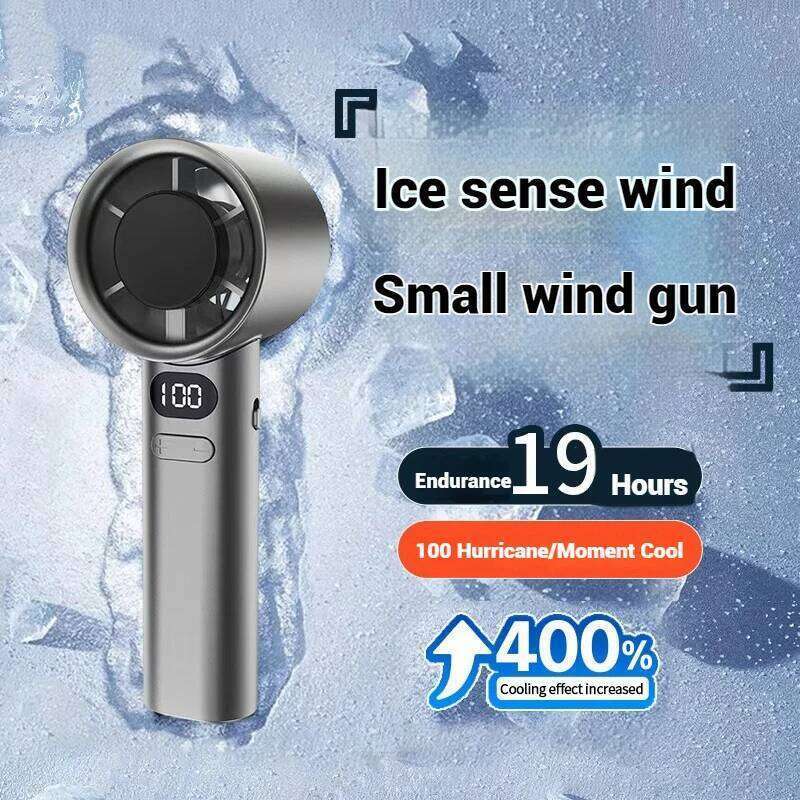 Portable Hand Bladeless Handheld Fan 120 Wind Speeds Type-C Rechargeable Personal Long-lasting Highspeed Fans