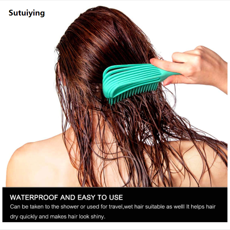 Sutuiying 1PCS Hair Detangling Comb,Curly Hairs Detangler Brush for Afro Bargain price America/African,Massage Combs for Thick Wet Hair of Women Kids
