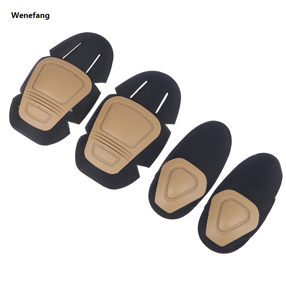 Wenefang 1 Pair Tactical Frog Suit Knee Pads Elbow Support Paintball Airsoft Kneepad Flexible Mobility and Durability