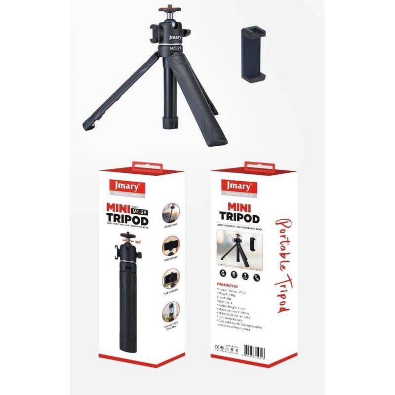 Jmary 'MT-29' Mini Portable Lightweight Rotating Selfie Stick Tripod Stand For Phone & Camera