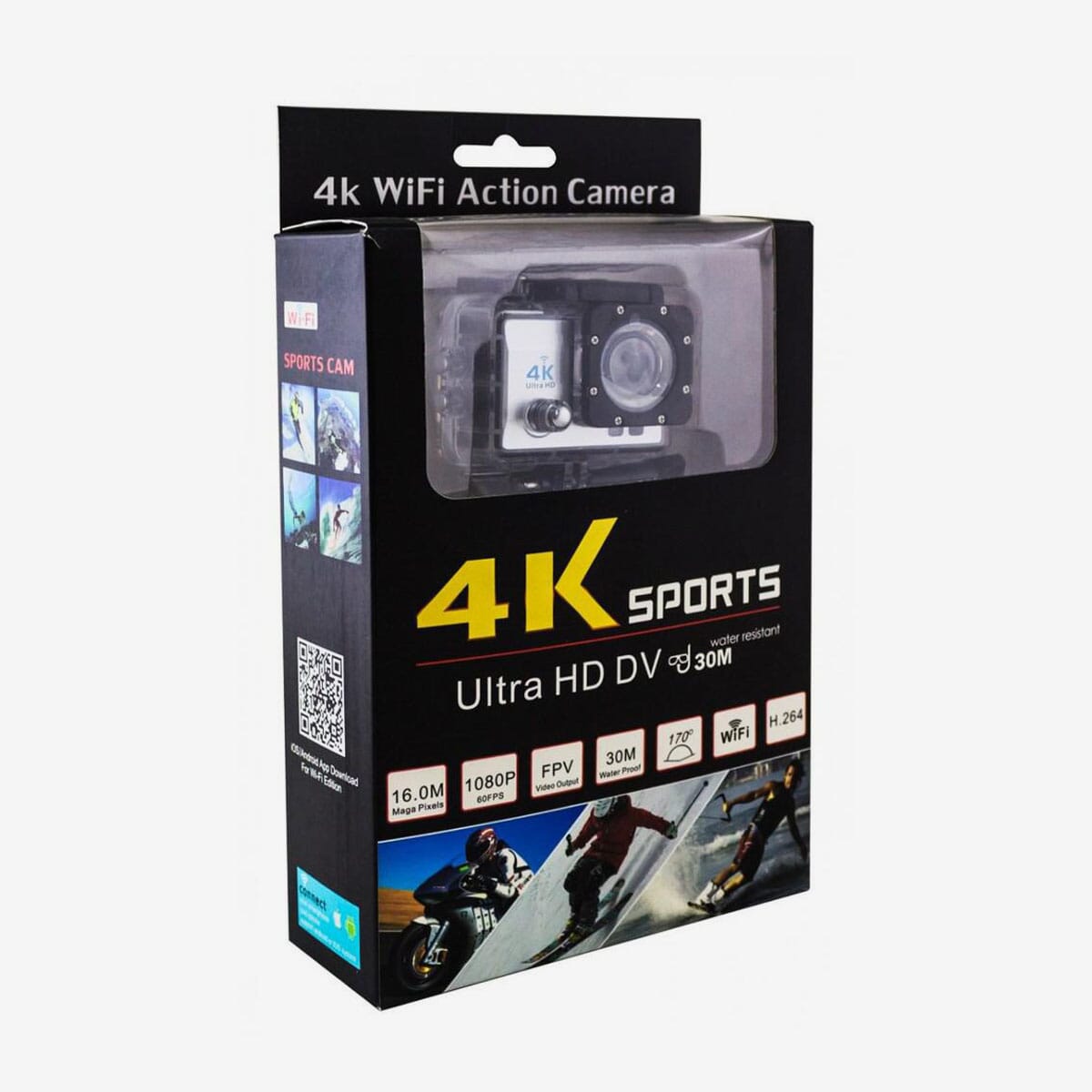 Action Camera Hd 1080P 12Mp Water Resistant Sports Camera (1080P)