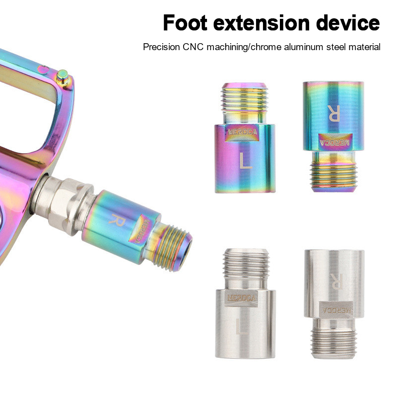 1 Pair Aluminium Alloy Material Bike Pedal Axle Extenders Bicycle Pedal Extension Bolts Spacers For Mountain Road Bicycle Pedals CF8
