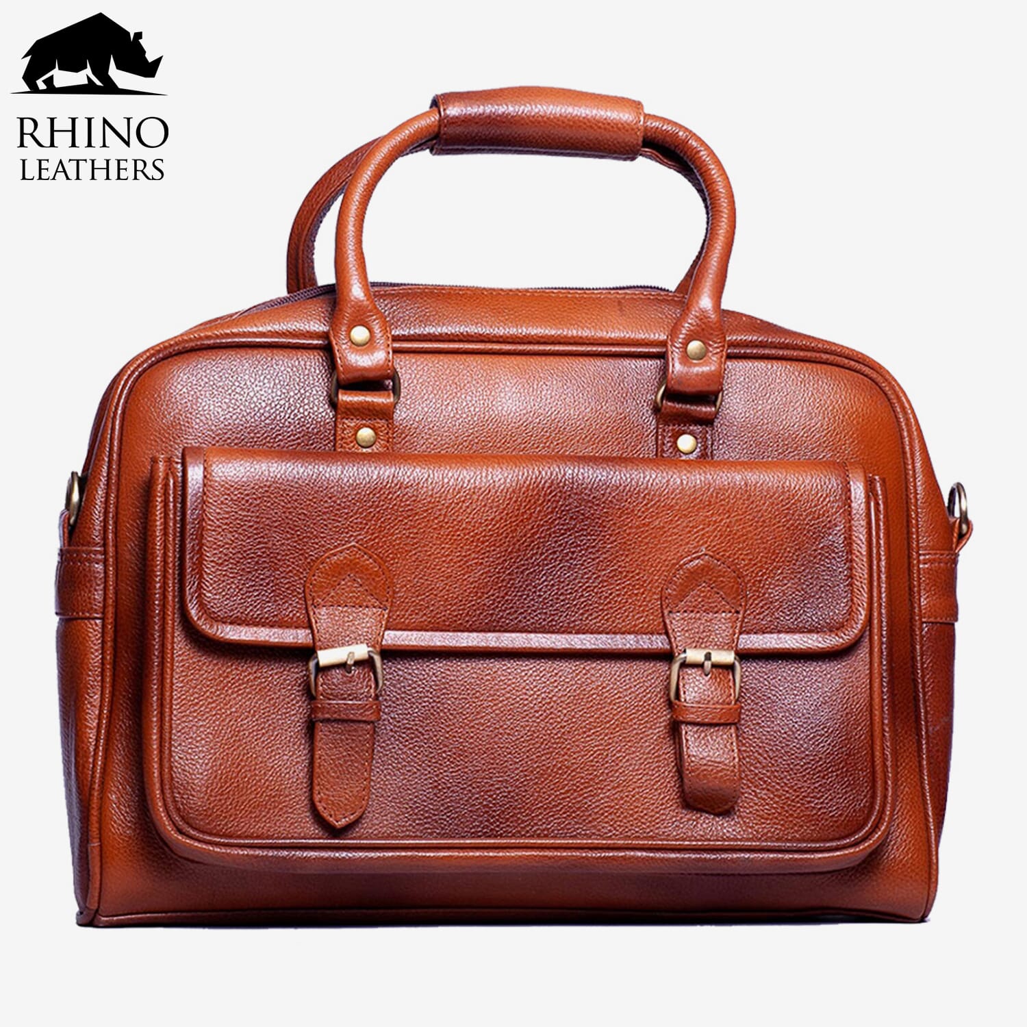Rhino Leather Laptop Bag for Men ( Black )