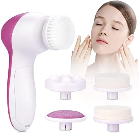 Deep Clean 5-in-1 Portable Electric Facial Cleaner Multifunction Massager Relief