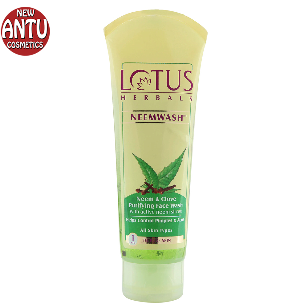 Lotus Herbals NeemWash Neem & Clove Purifying Face Wash for All Skin Types - 120 gm