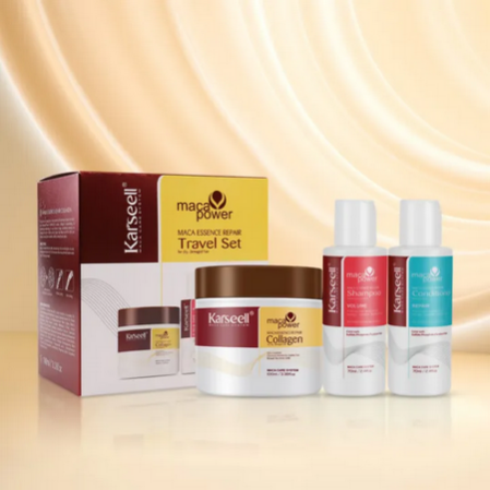 Karseell Collagen Hair Treatment Travel Set - Ultimate Hair Care on the Go