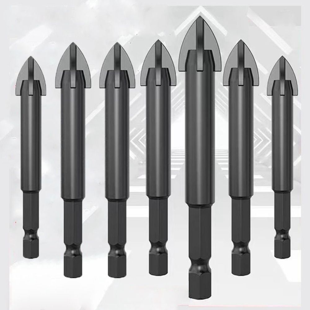 High Quality 3/4/5/6/8/10/12mm Cross Hex Tile Black Multifunctional Hole Opener Alloy Glass Ceramic Concrete