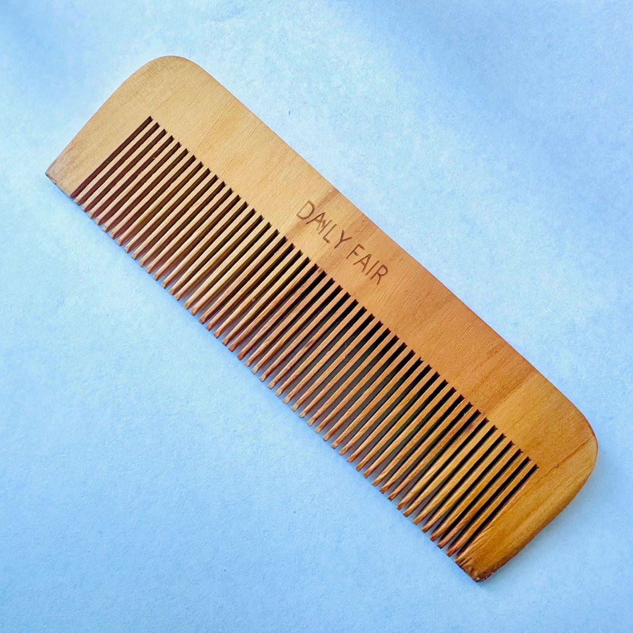 1 Pc Natural Peach Solid Wood Comb
