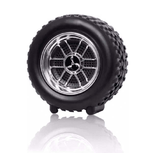 Tyre Shape Portable Wireless Bluetooth Speaker, Powerful Sound with Bass, 5 Hour Battery Life and Built-in Mic, Works with Android & Laptop