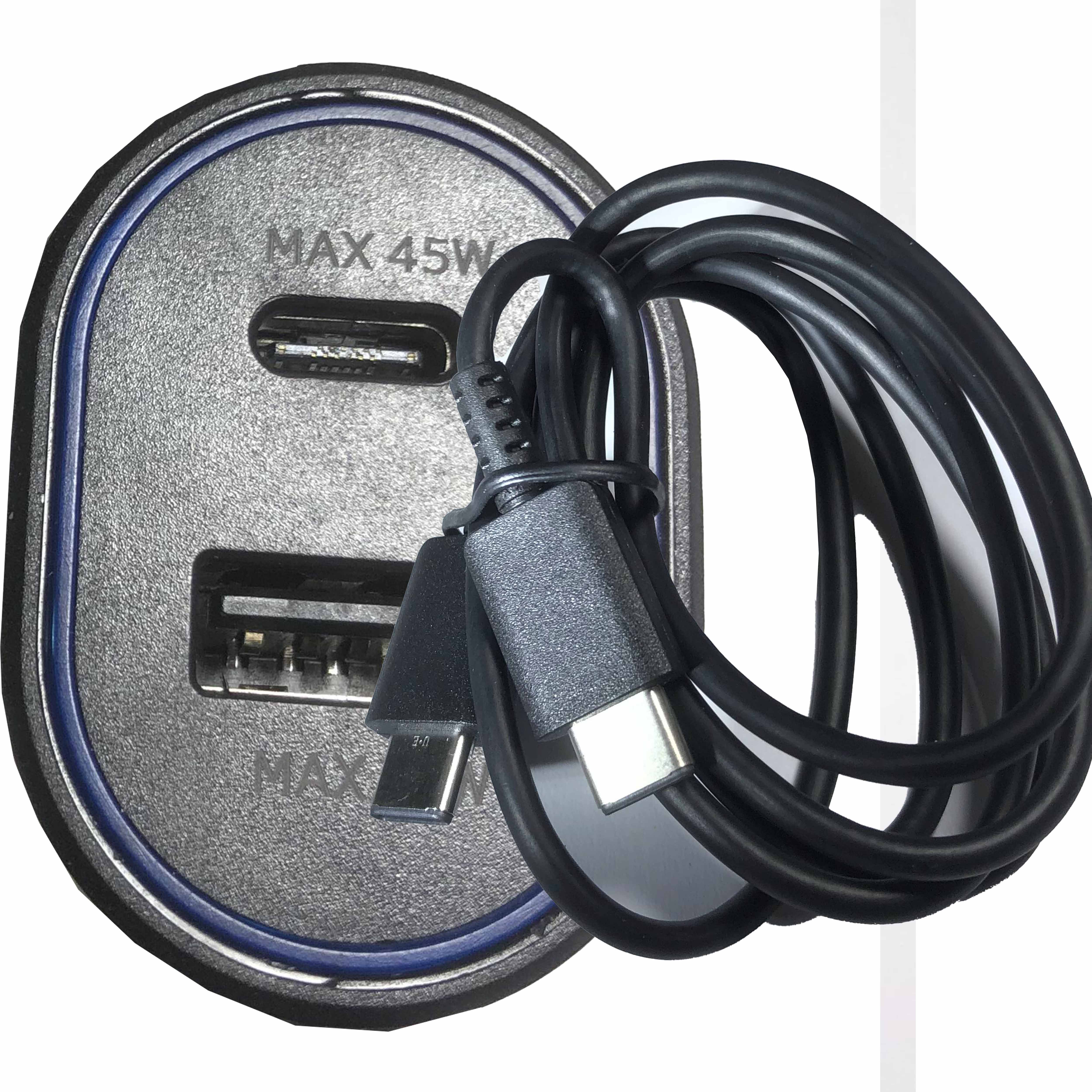 Car Charger Super Fast Charging 2.0 Dual Port 45w And 15w