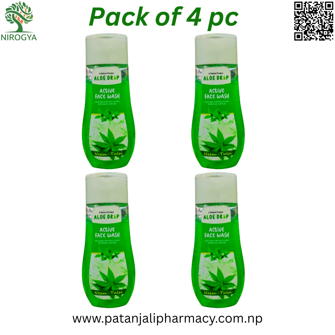 Aloe Drop Active Face Wash 100ml Pack of 4 pc