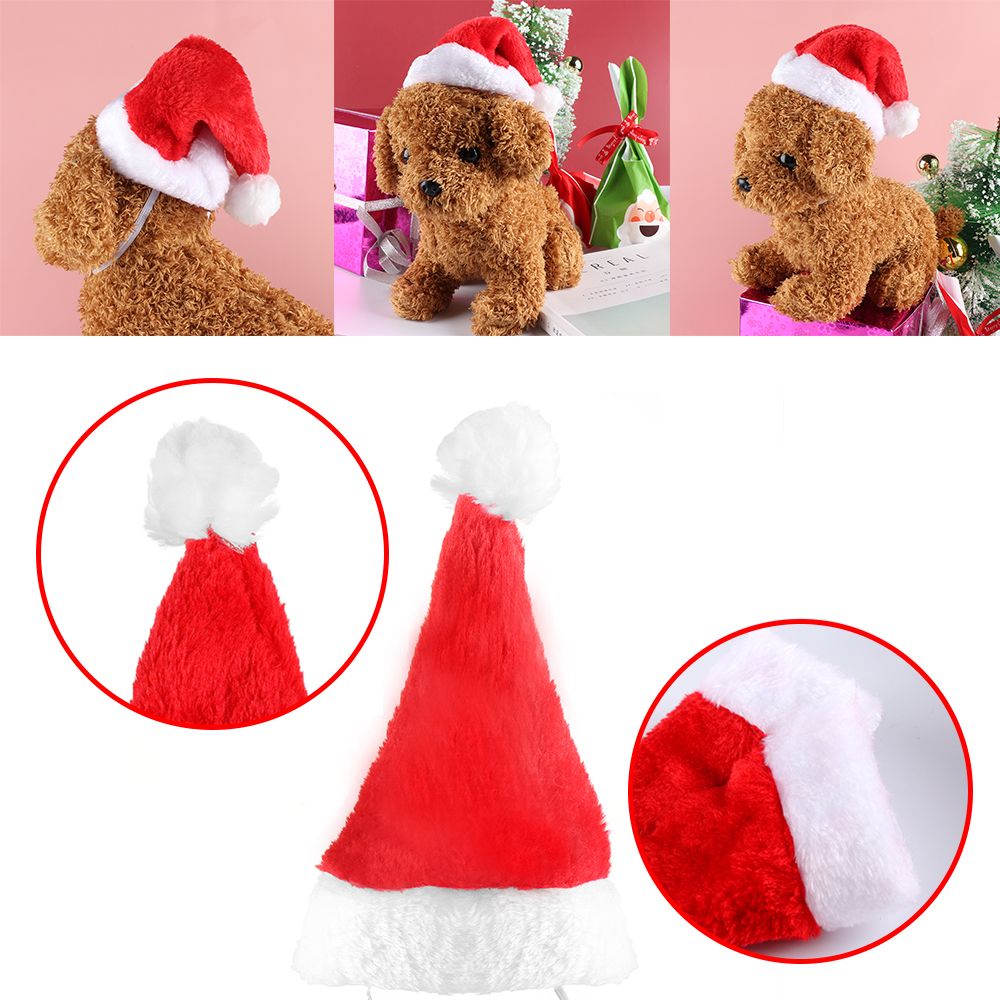 Cute Adjustable Headwear Christmas pet hat Santa Claus Cat dog Animal Cap