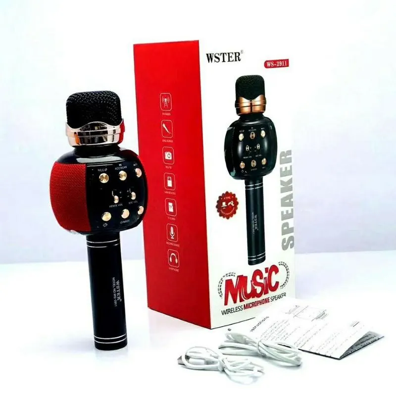 Wster Ws-2911 Karaoke Ktv Mic Portable Bluetooth Speaker Microphone