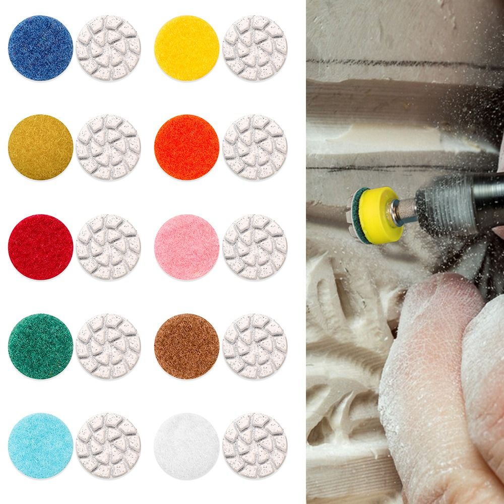 New 25mm/1Inch Polishing Pads For Glass Stainless Steel Soft Wool Felt Discs Repair Scratche Pneumatic Adhesive Disc Jade