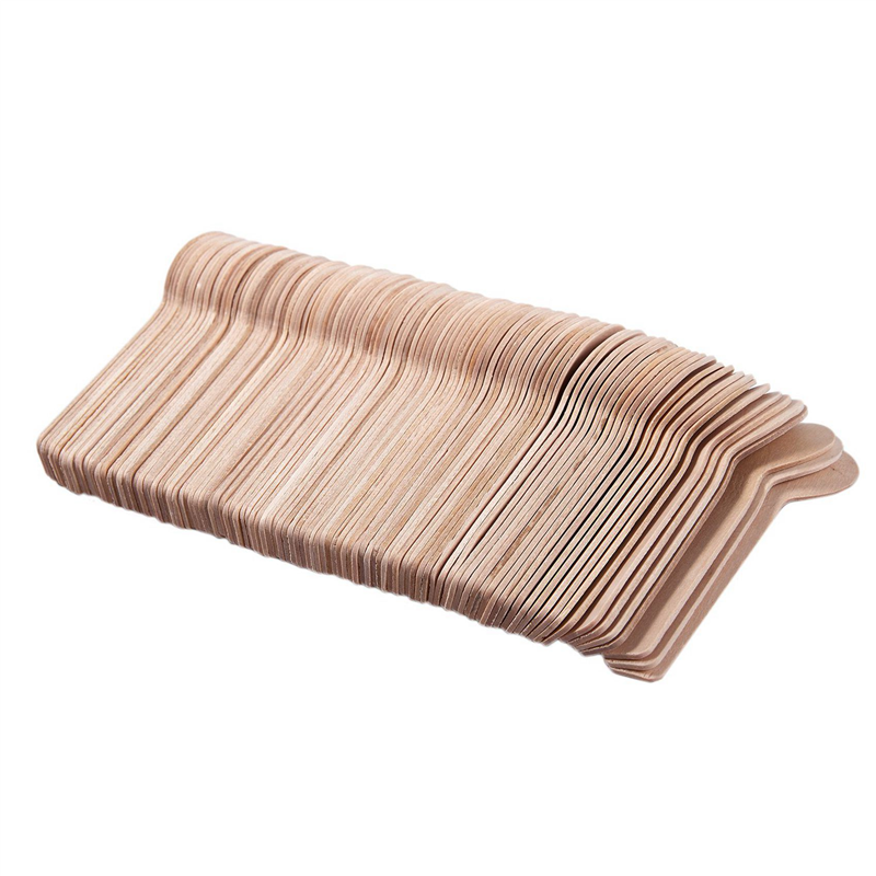 800Pcs Disposable Wooden Spoon Ice Cream Spoon Wood Western Dessert Scoop Wedding Tableware Kitchen