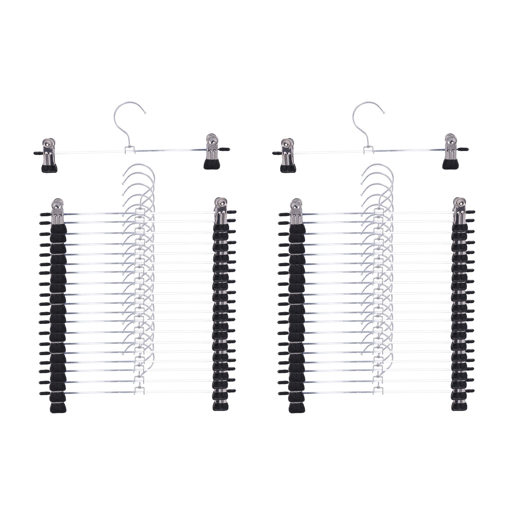 Hangers Skirt Hangers with Clips 80 Pack Metal Trouser Clip Hangers for Space Saving, Rust Resistant Hangers