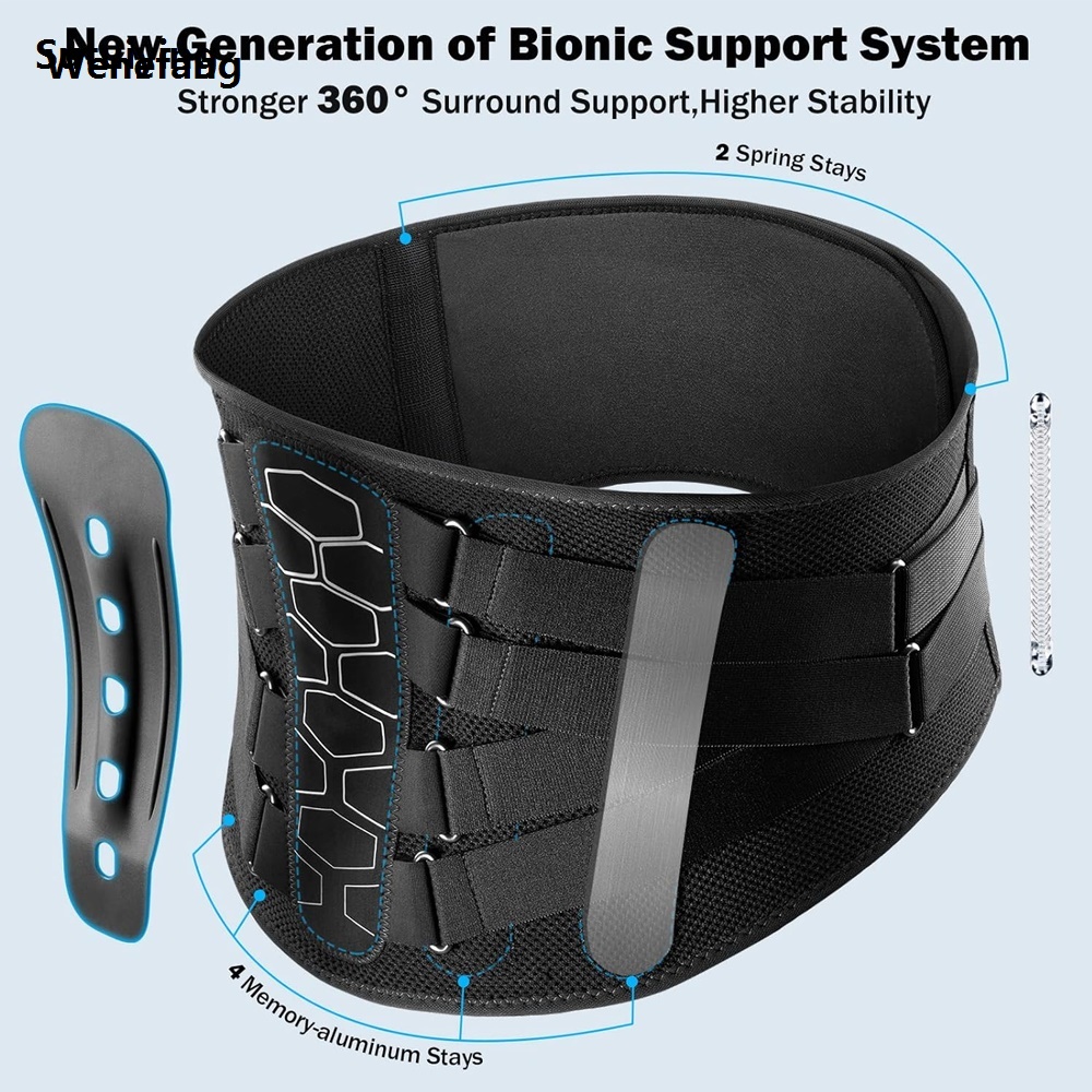 Wenefang Sutuiying 1PC Back Brace for Lower Back Pain, Lumbar Support Belt for Men 2025 New Women,Bionic Portable Spine Design Back Brace for Sciatica Herniated Disc